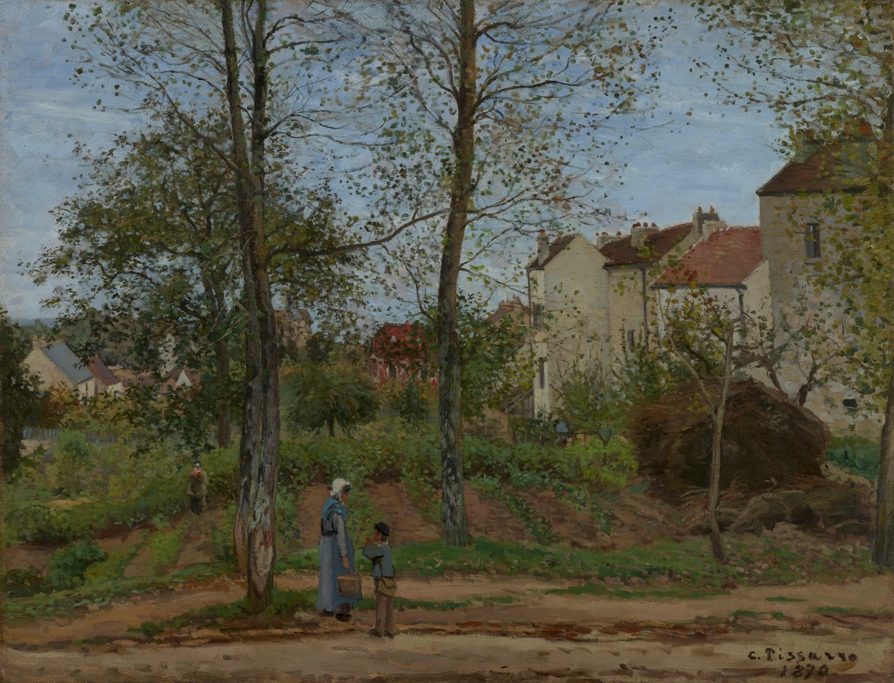 Taloja Bougivalissa tekijältä Camille Jacob Pissarro