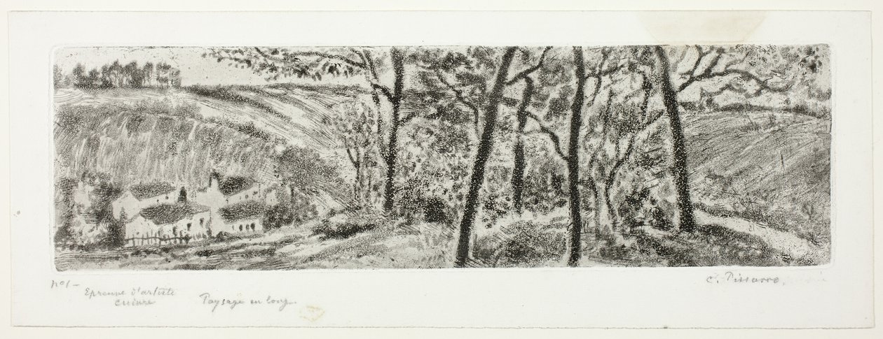 Maisema Panoraama tekijältä Camille Pissarro