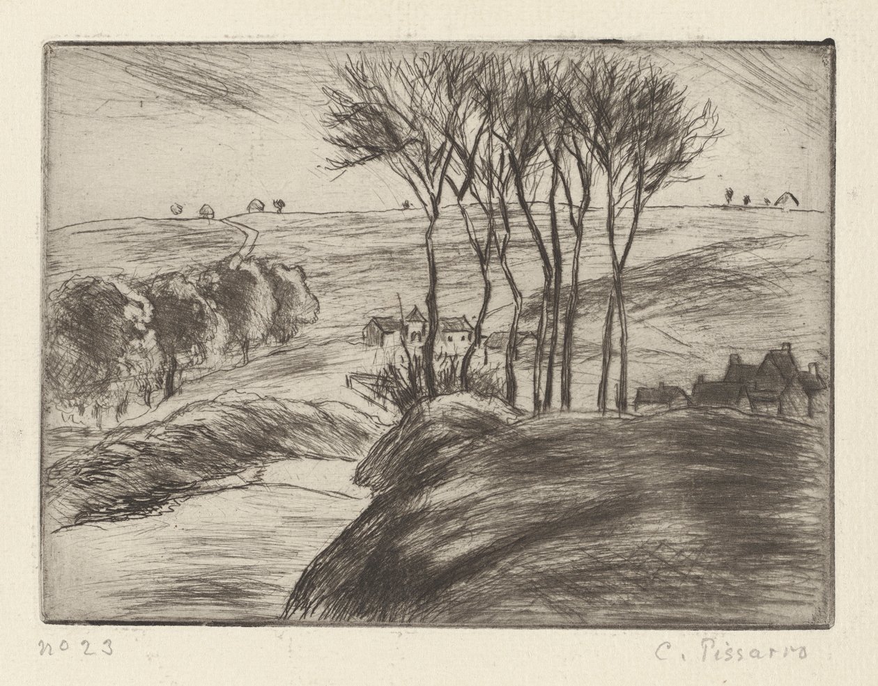 Maisema Osnyssa tekijältä Camille Pissarro