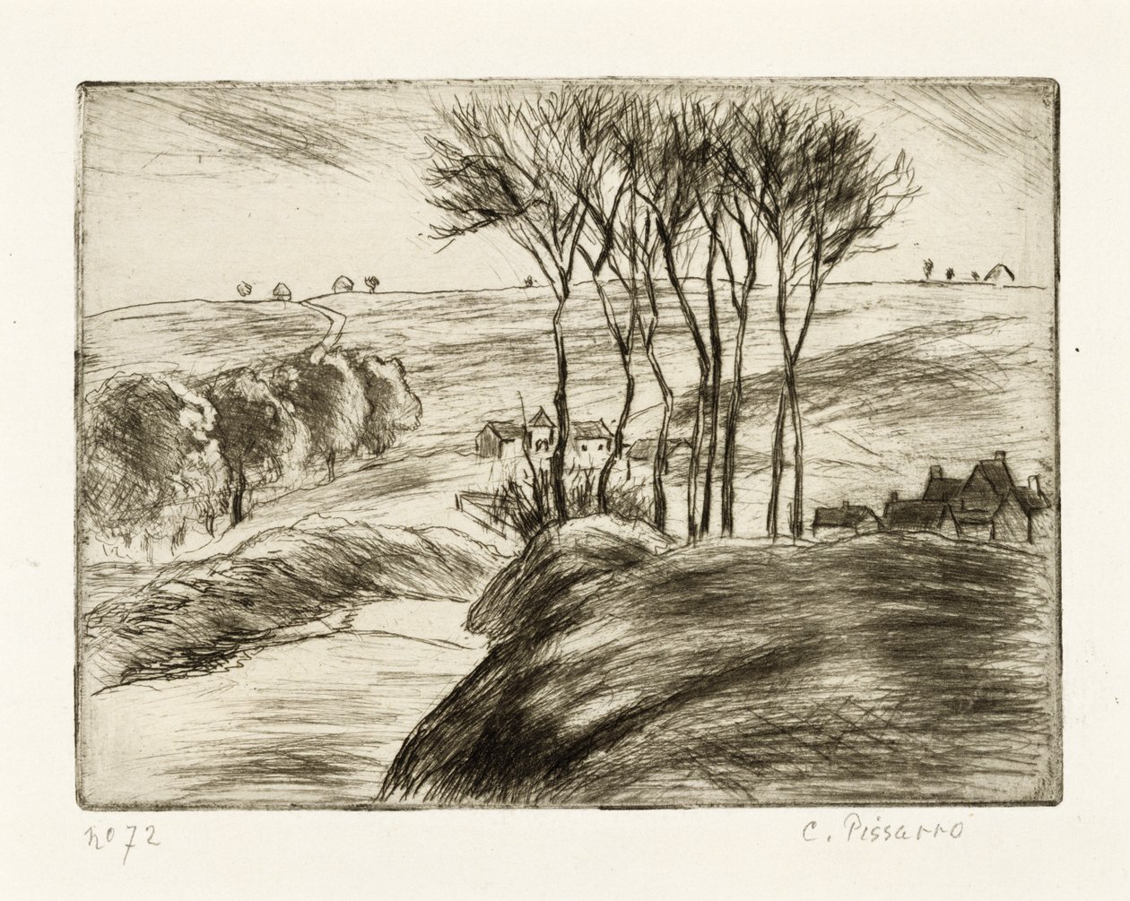 Maisema Osnyssa tekijältä Camille Jacob Pissarro