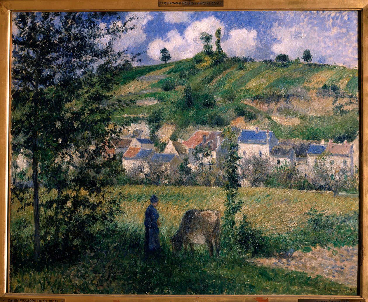 Maisema Chaponvalin maalauksessa Camille Pissarro (1830-1903) 1880 Su. 0,54x0,65 m Pariisi, musee d