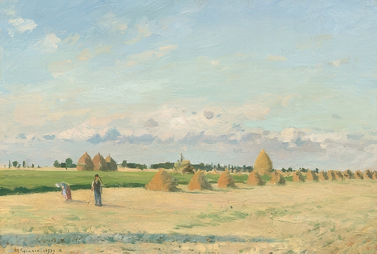 Maisema, Ile-de-France. 1873 tekijältä Camille Jacob Pissarro