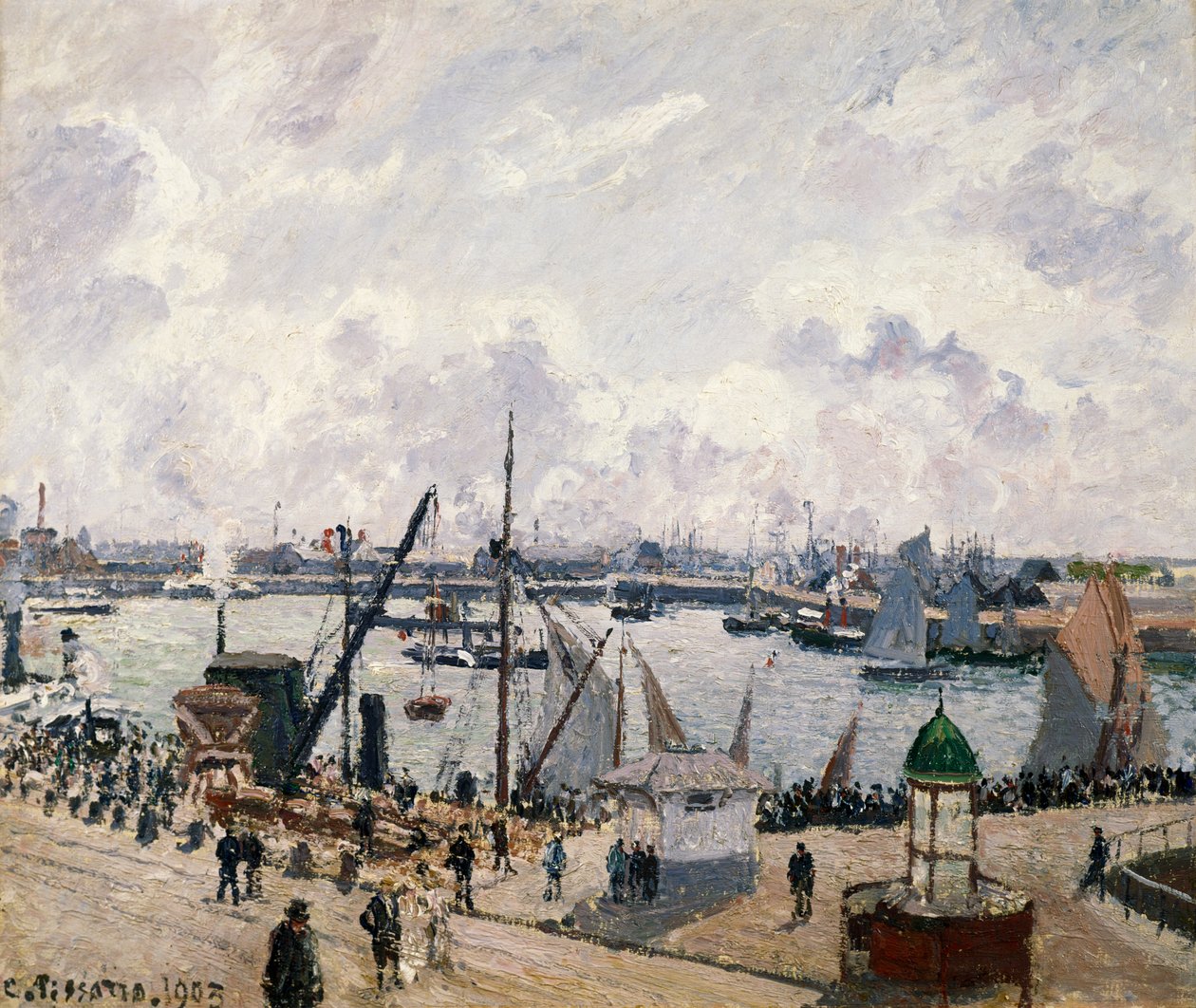 Southampton Quay Le Havressa tekijältä Camille Pissarro