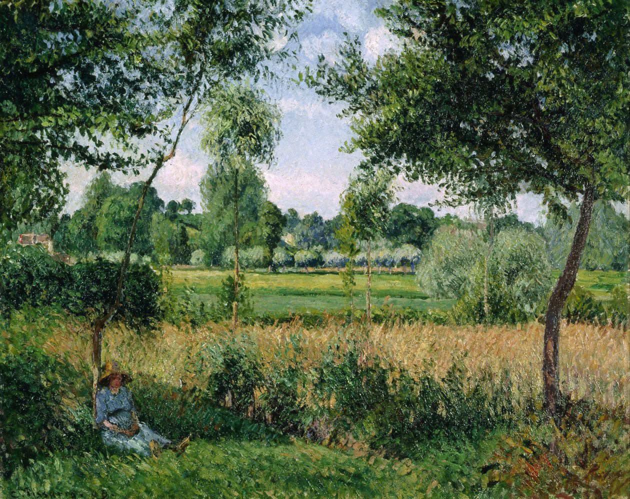 Aamuauringonvalon vaikutus, Eragny tekijältä Camille Pissarro