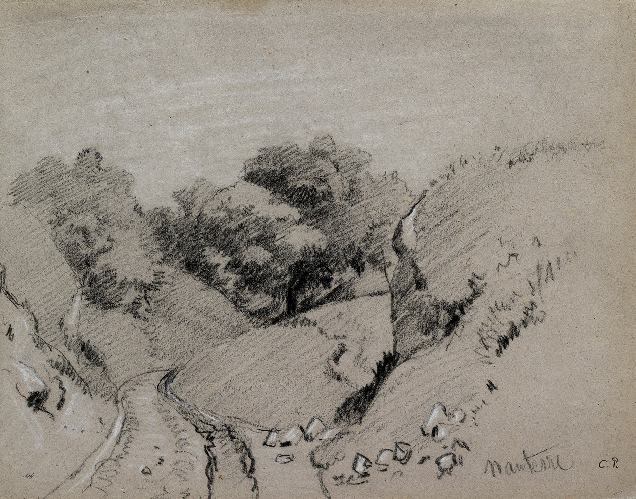 Nanterre, 1860 tekijältä Camille Pissarro