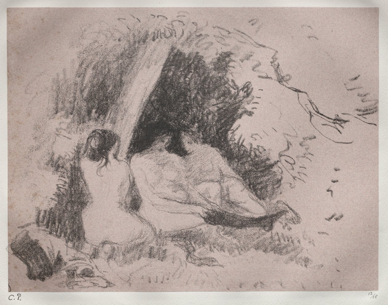 Alaston naiset tekijältä Camille Pissarro