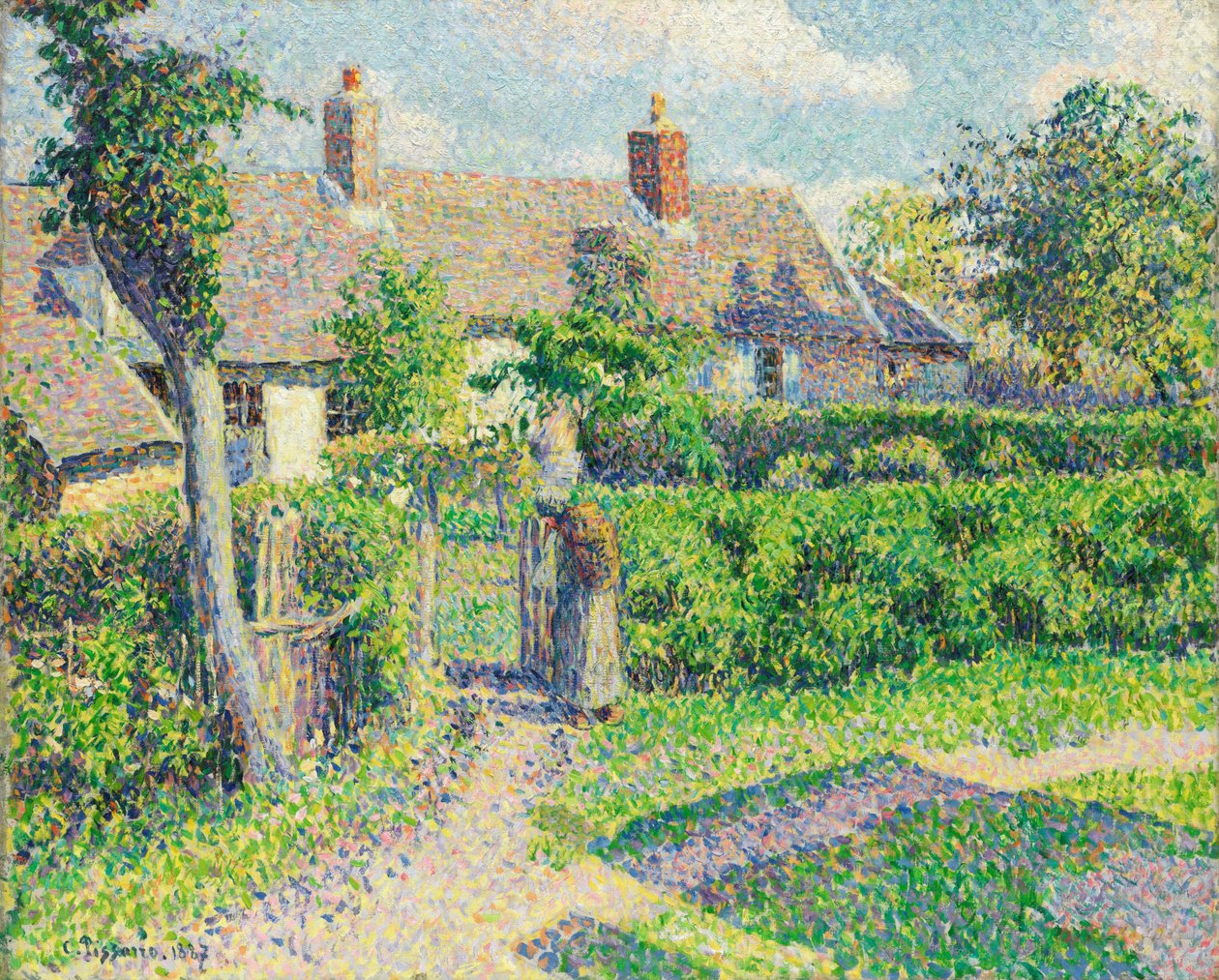 Talonpoikien talot, Eragny tekijältä Camille Pissarro