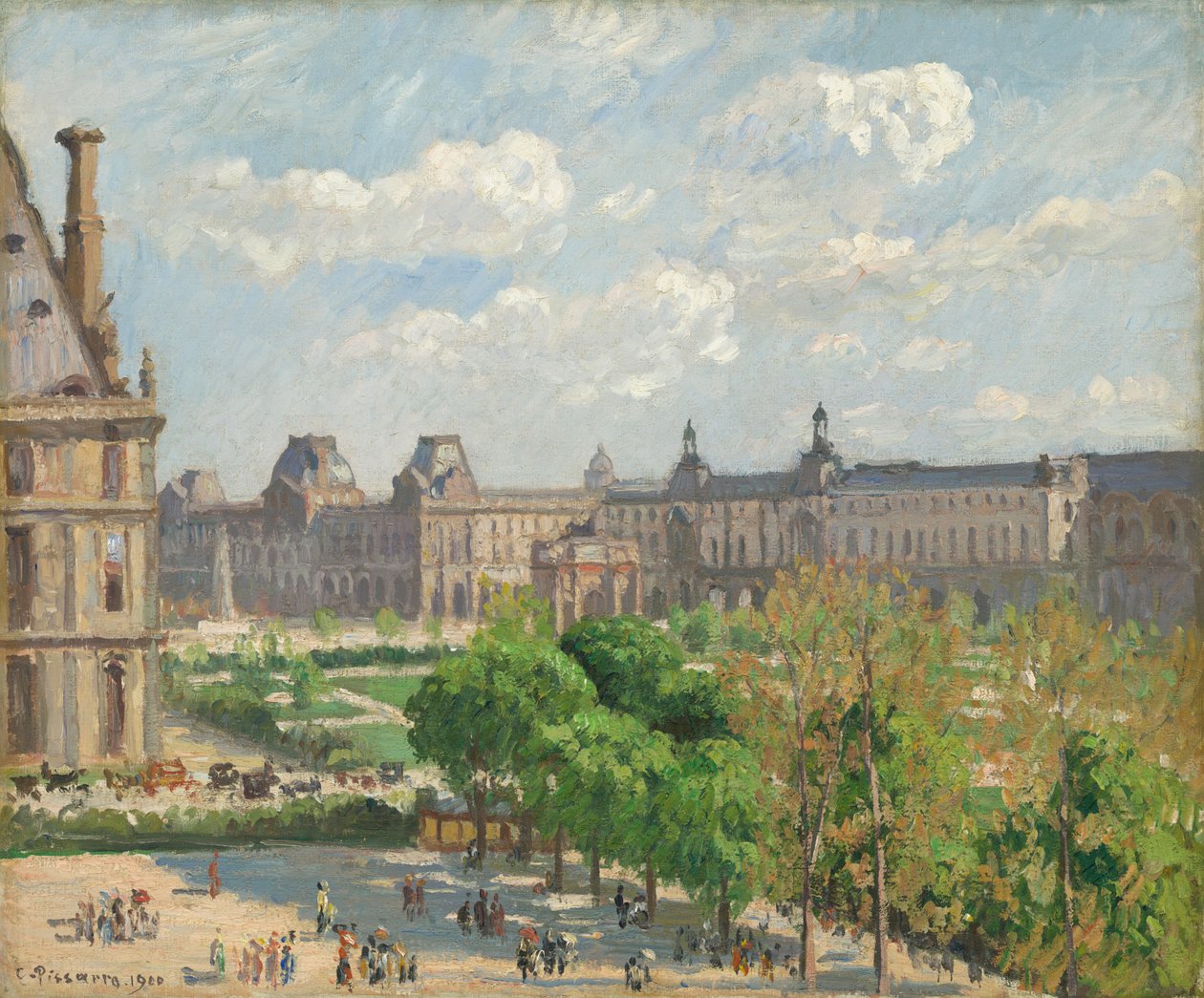 Place du Carrousel, Pariisi, 1900. tekijältä Camille Pissarro