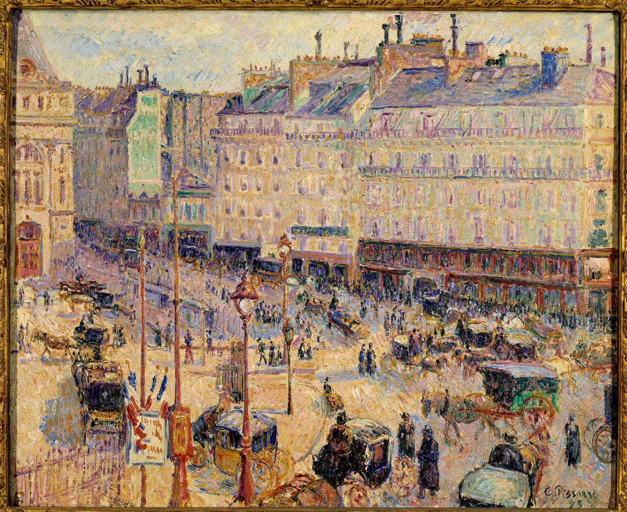 Place du Havre Pariisissa vuonna 1893 tekijältä Camille Pissarro