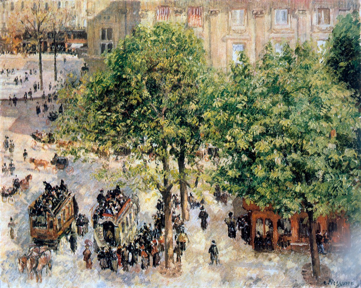 Place du Theatre-Francais, kevät, 1898 tekijältä Camille Jacob Pissarro