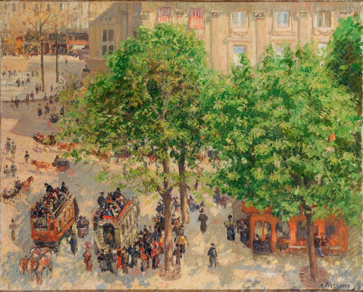 Ranskan teatteriaukio, kevät tekijältä Camille Pissarro