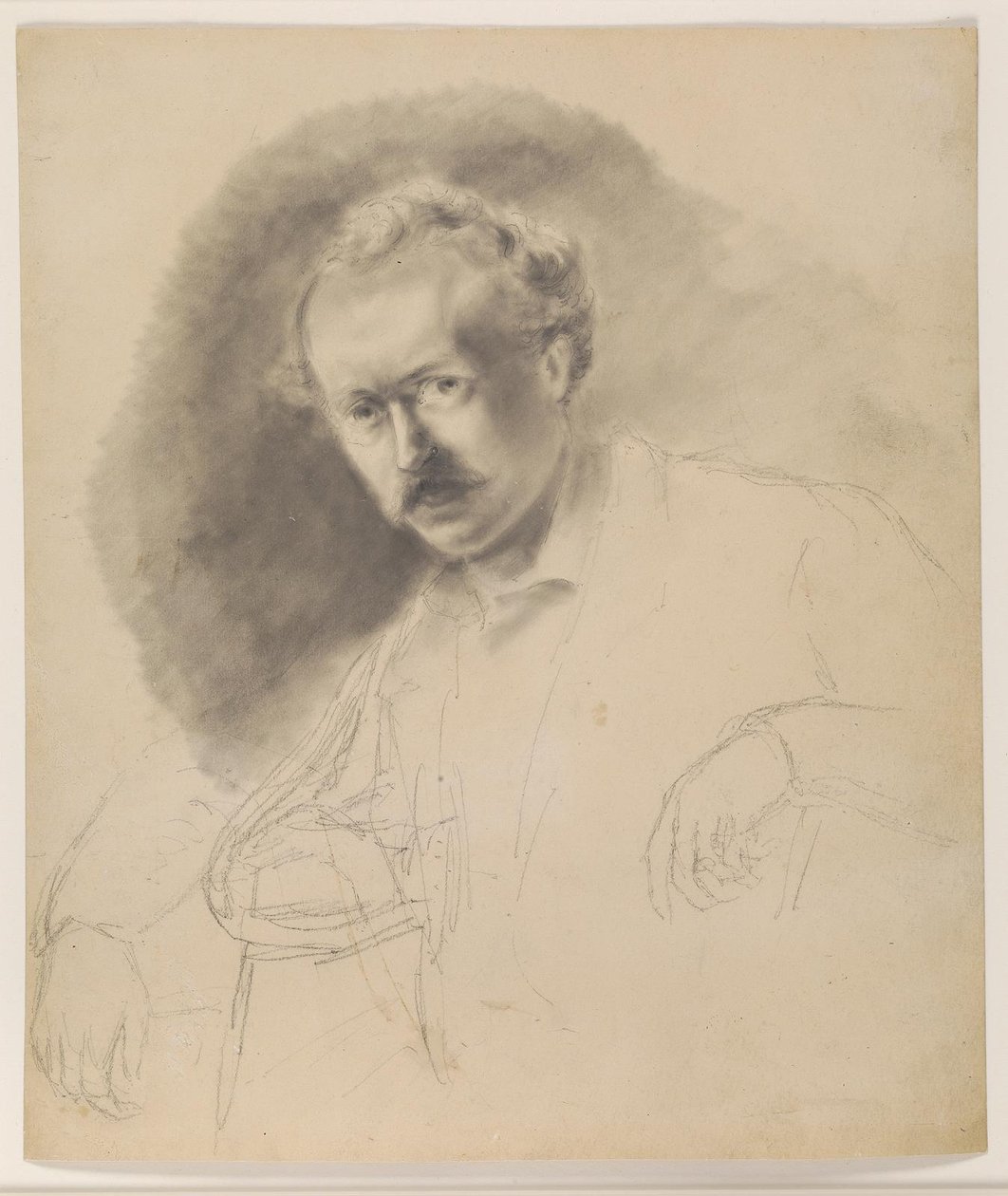 Taidemaalari Fritz Melbyen (1826-1869) muotokuva tekijältä Camille Pissarro