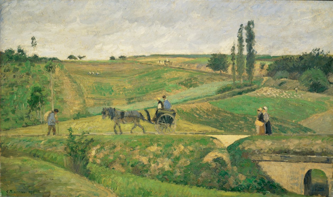 Tie lähellä Pontoisea ... tekijältä Camille Pissarro