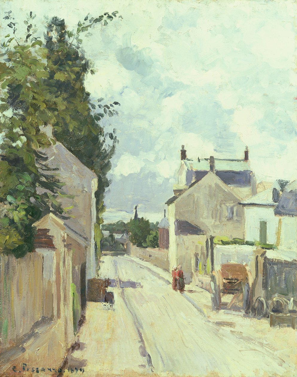 Hermitage Street, Pontoise tekijältä Camille Jacob Pissarro