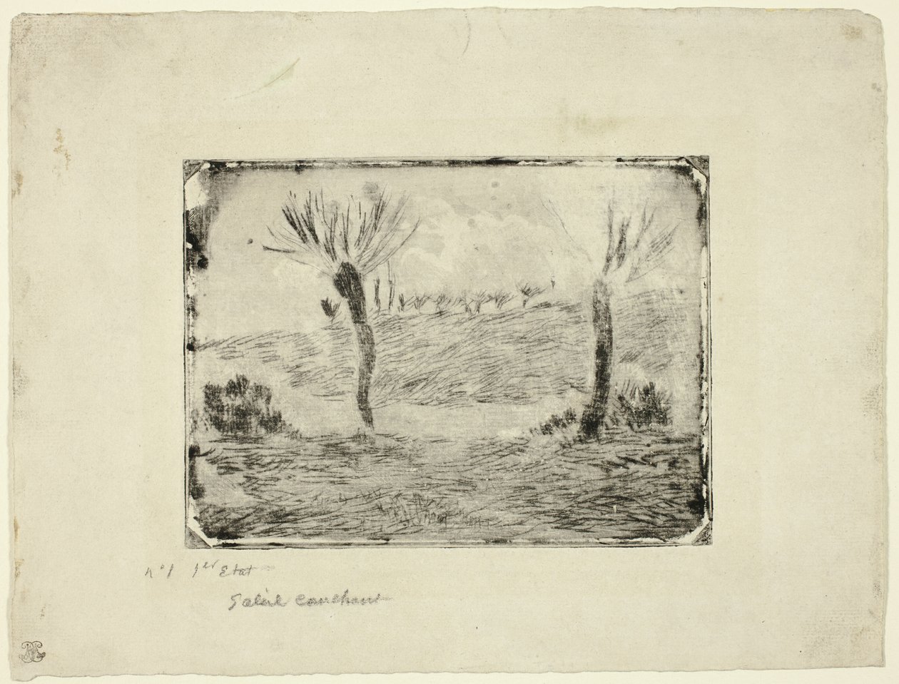 Laskeva aurinko tekijältä Camille Pissarro