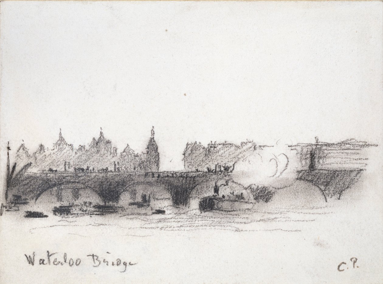 Tutkimus Waterloon sillasta, c1900 tekijältä Camille Pissarro