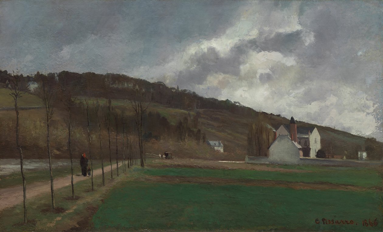 Marnen rannat talvella tekijältä Camille Pissarro