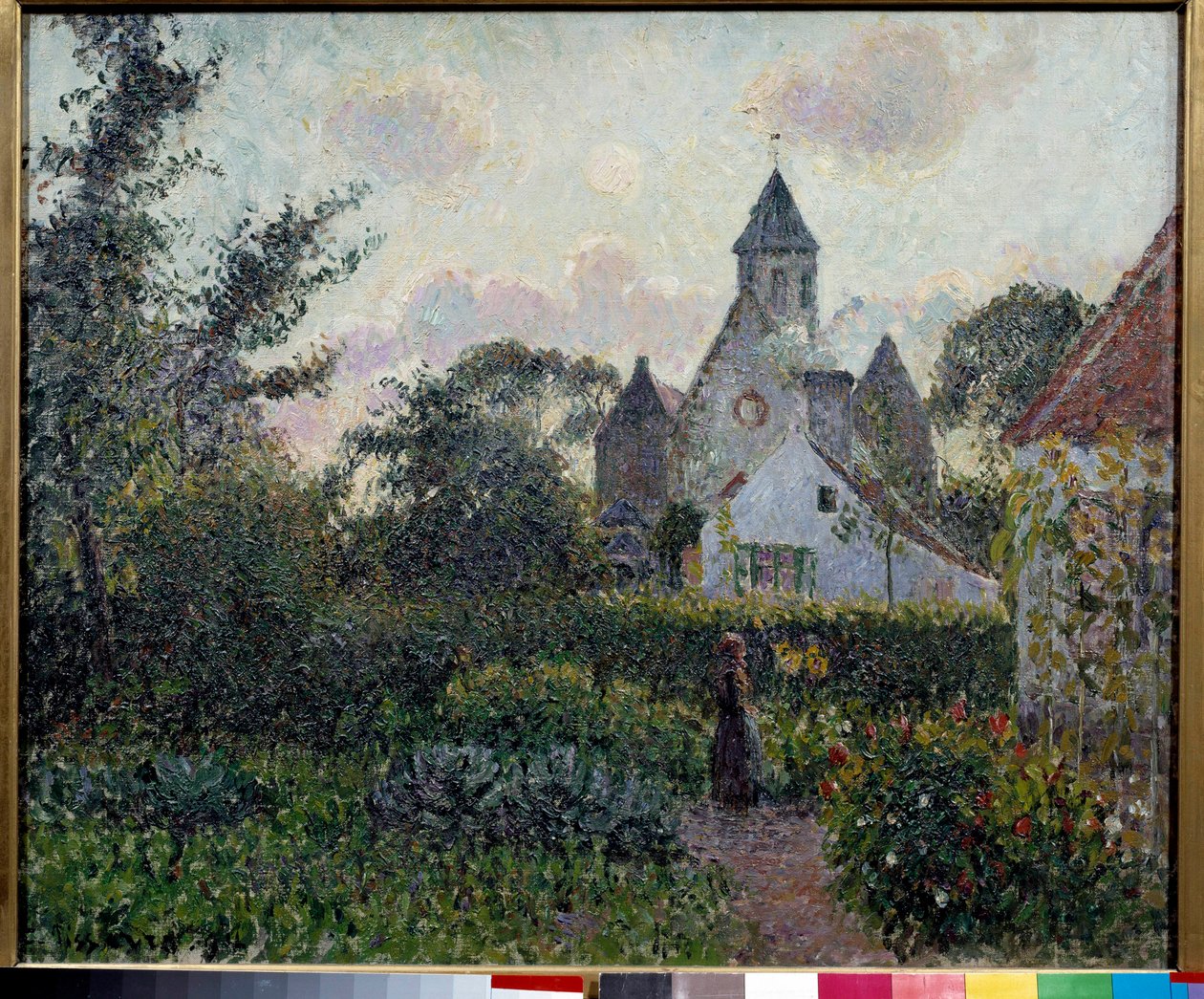 Knocken kirkko Belgiassa Camille Pissarron (1830-1903) maalaus 1894 su. 0,54 x 0,65 m Pariisi, Musee d