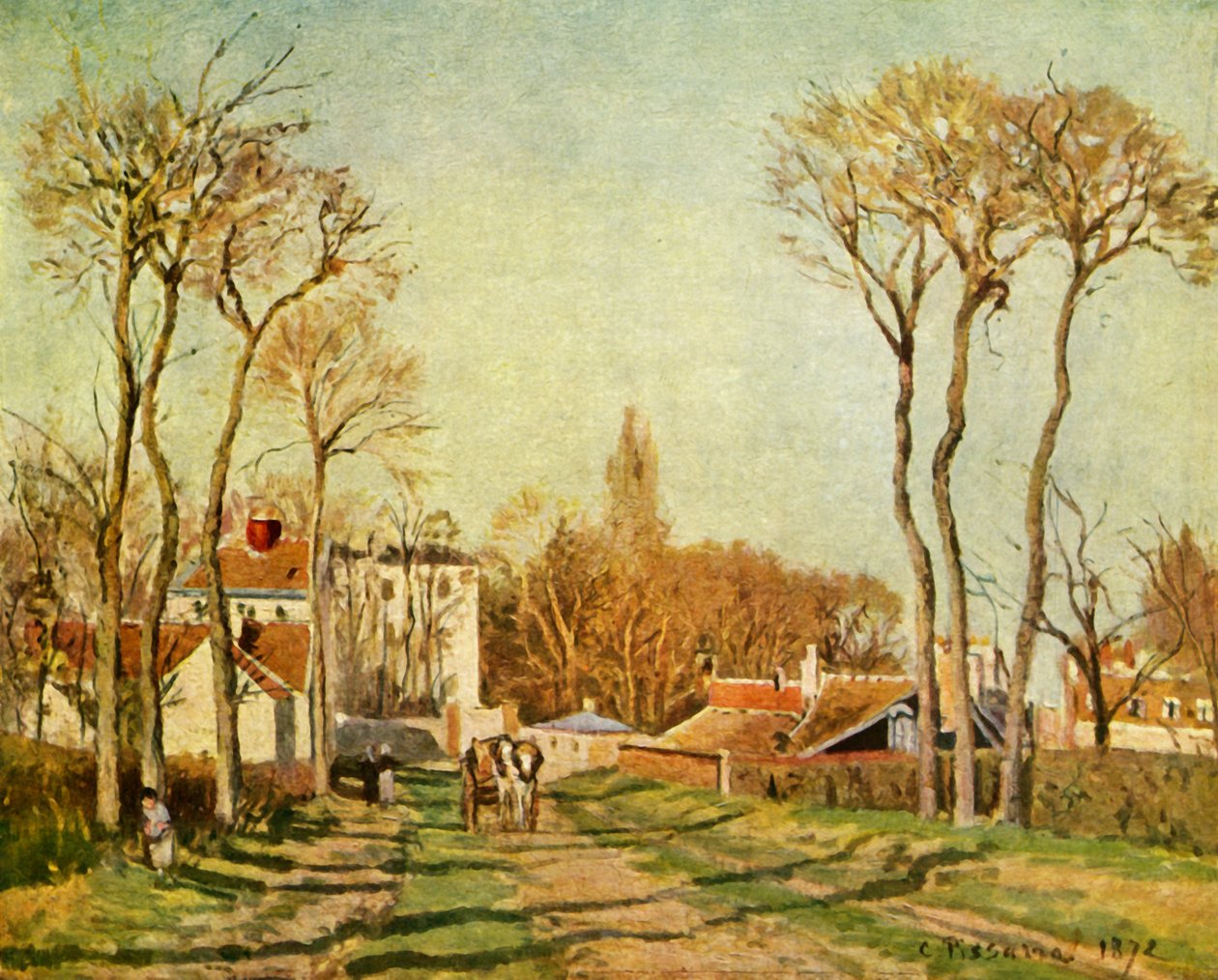 Kylän sisäänkäynti, 1872, 1939. tekijältä Camille Jacob Pissarro