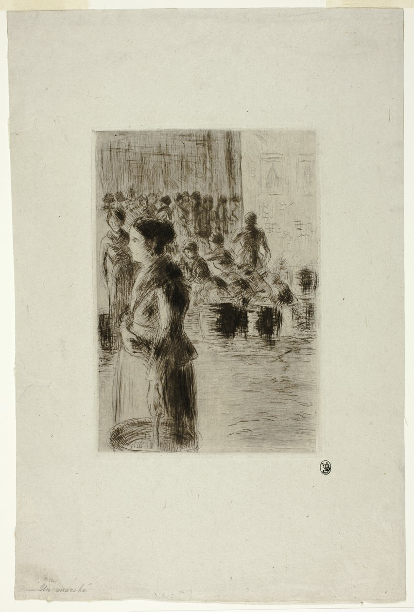 Maid Shopping tekijältä Camille Pissarro