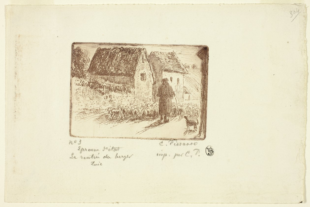 Paimenen paluu tekijältä Camille Pissarro