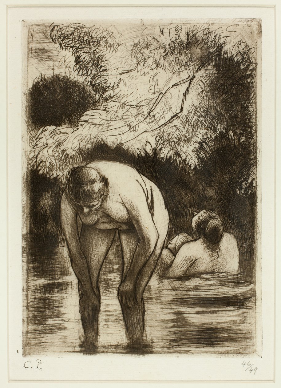 Kaksi uimaria tekijältä Camille Pissarro