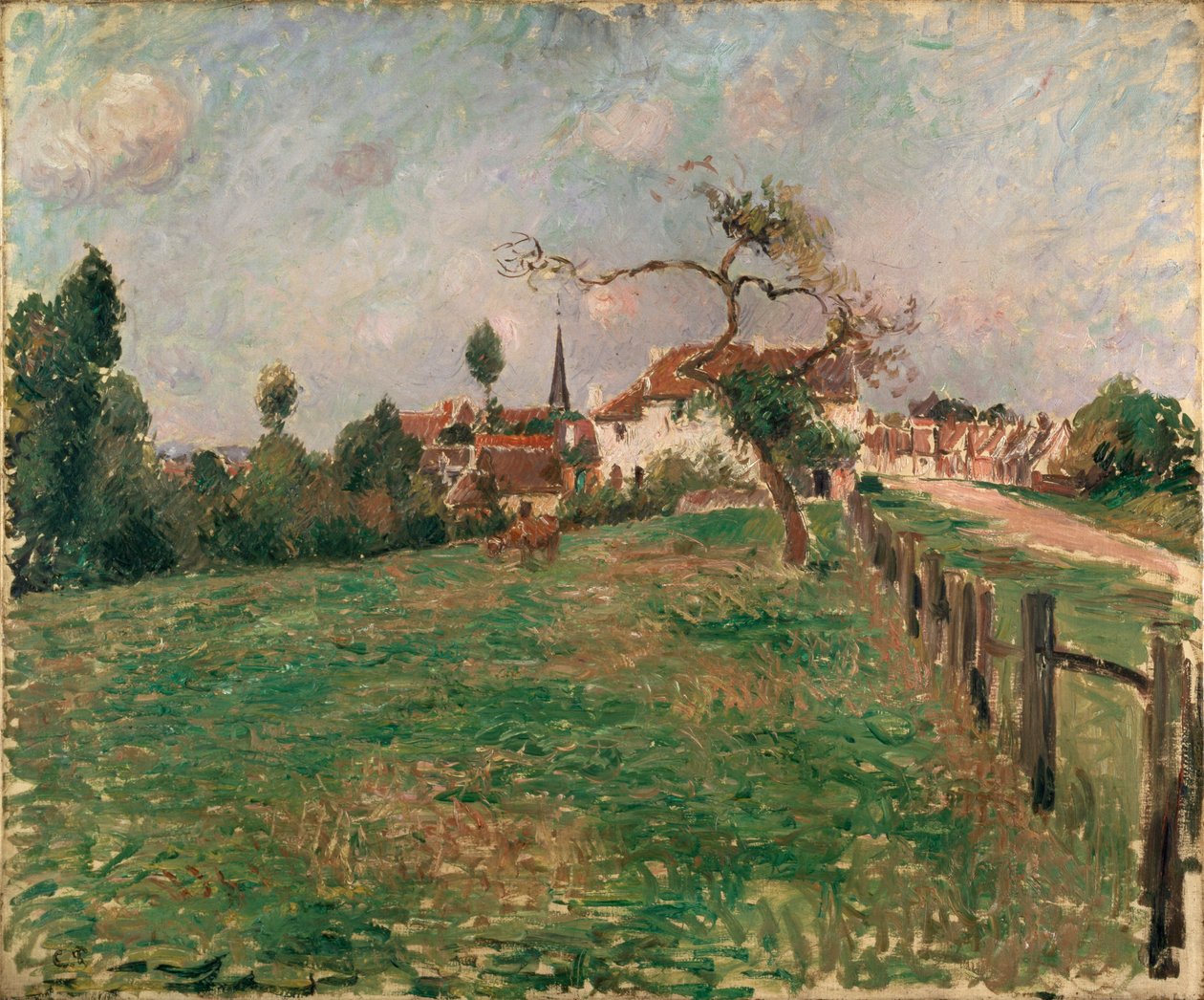 Eragnyn kylä, 1885 tekijältä Camille Pissarro