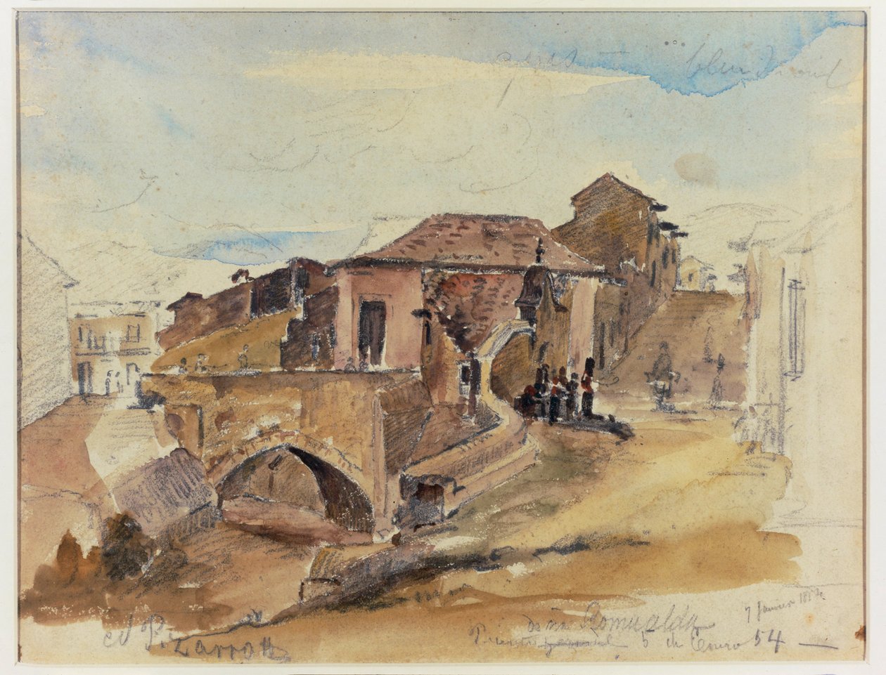 Dona Romualdan silta Caracas, Venezuela 1854 ... tekijältä Camille Pissarro