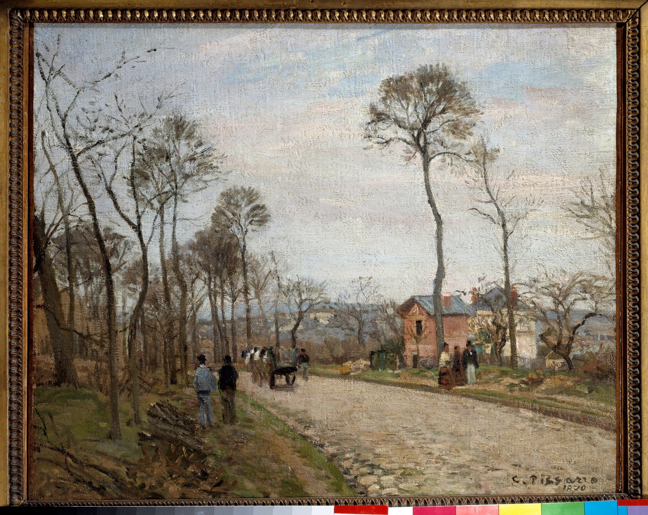 Tie Louveciennesiin. Camille Pissarron (1830-1903) maalaus tekijältä Camille Jacob Pissarro