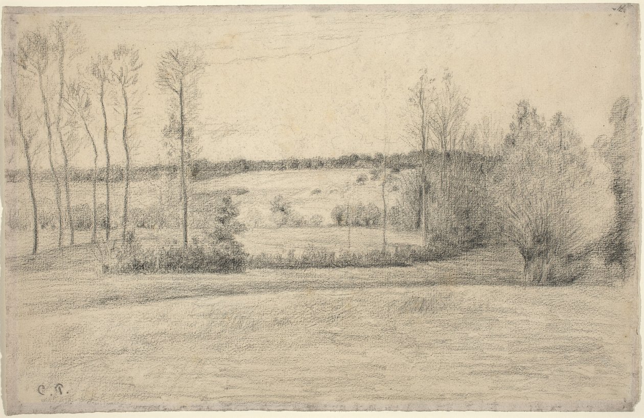 Puut ja niityt Eragnyssa, 18951900. tekijältä Camille Pissarro