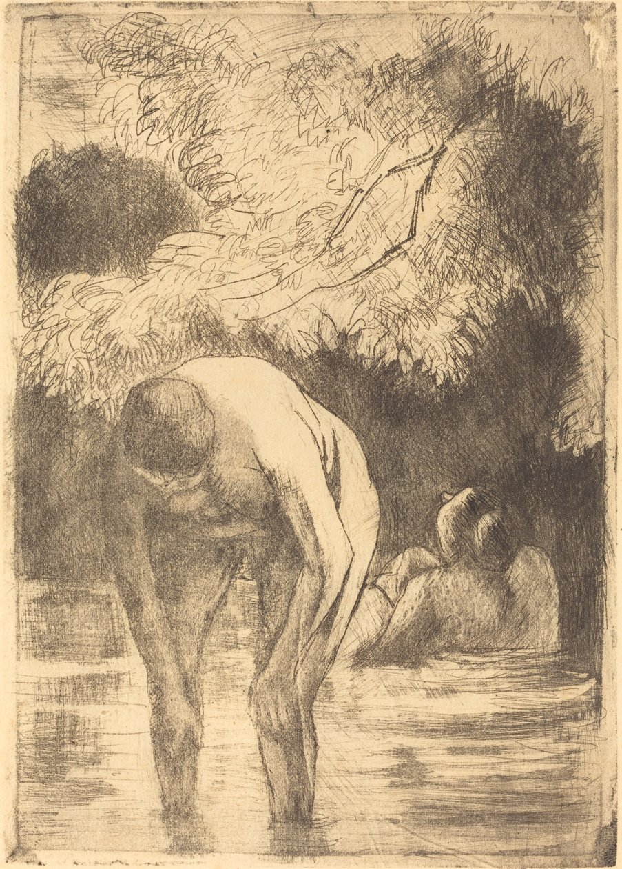 Kaksi naista uimassa Kaksi uimaria, 1895. tekijältä Camille Pissarro