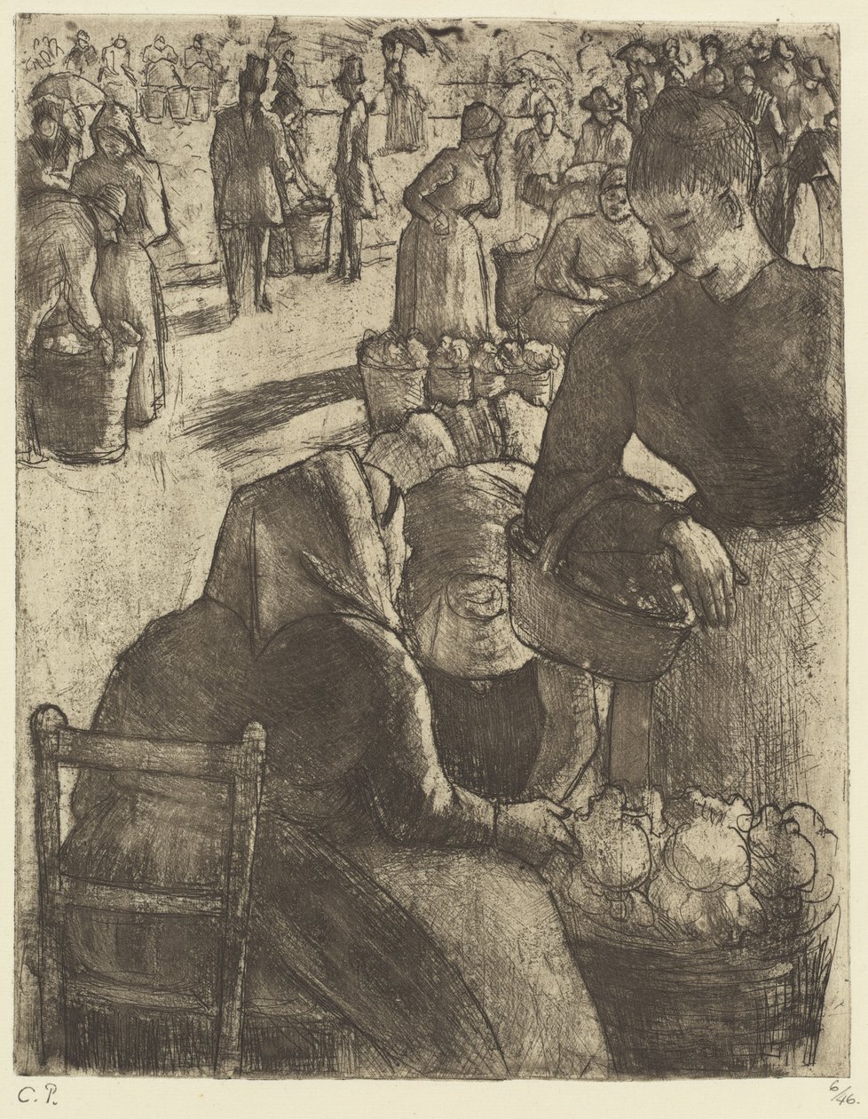 Pontoisen vihannestori Pontoisen vihannestori, 1891. tekijältä Camille Pissarro