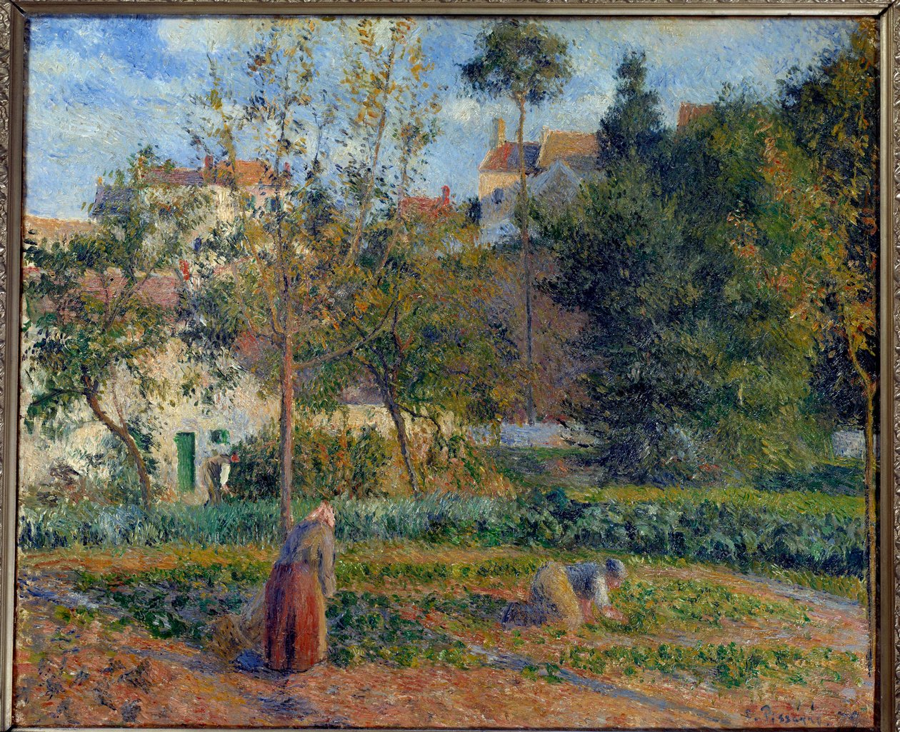 Eremitaasin kasvimaa, Pontoisen maalaus Camille Pissarro (1830-1903) 1879 Su. 0,55x0,65 m Pariisi, musee d