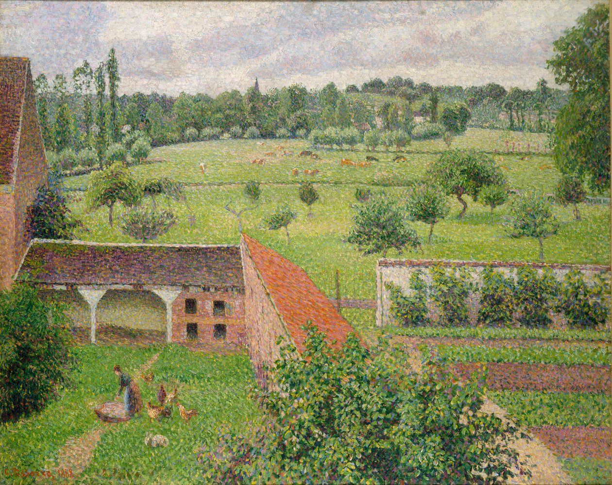 Näkymä ikkunastani, Eragny-sur-Epte, 1886-1888 tekijältä Camille Pissarro