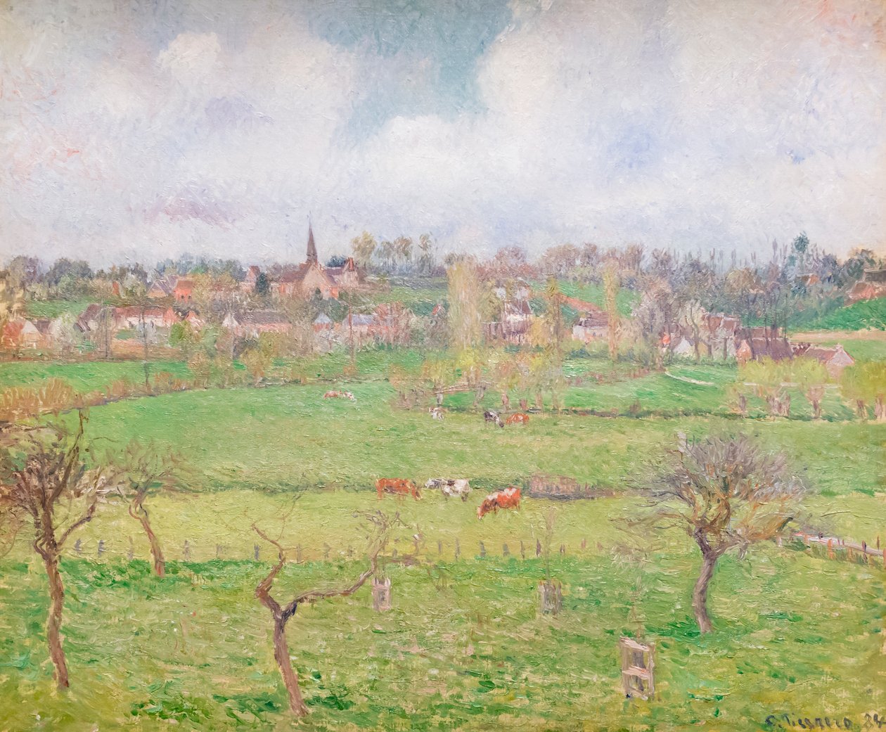 Näkymä Bazincourtiin tekijältä Camille Pissarro
