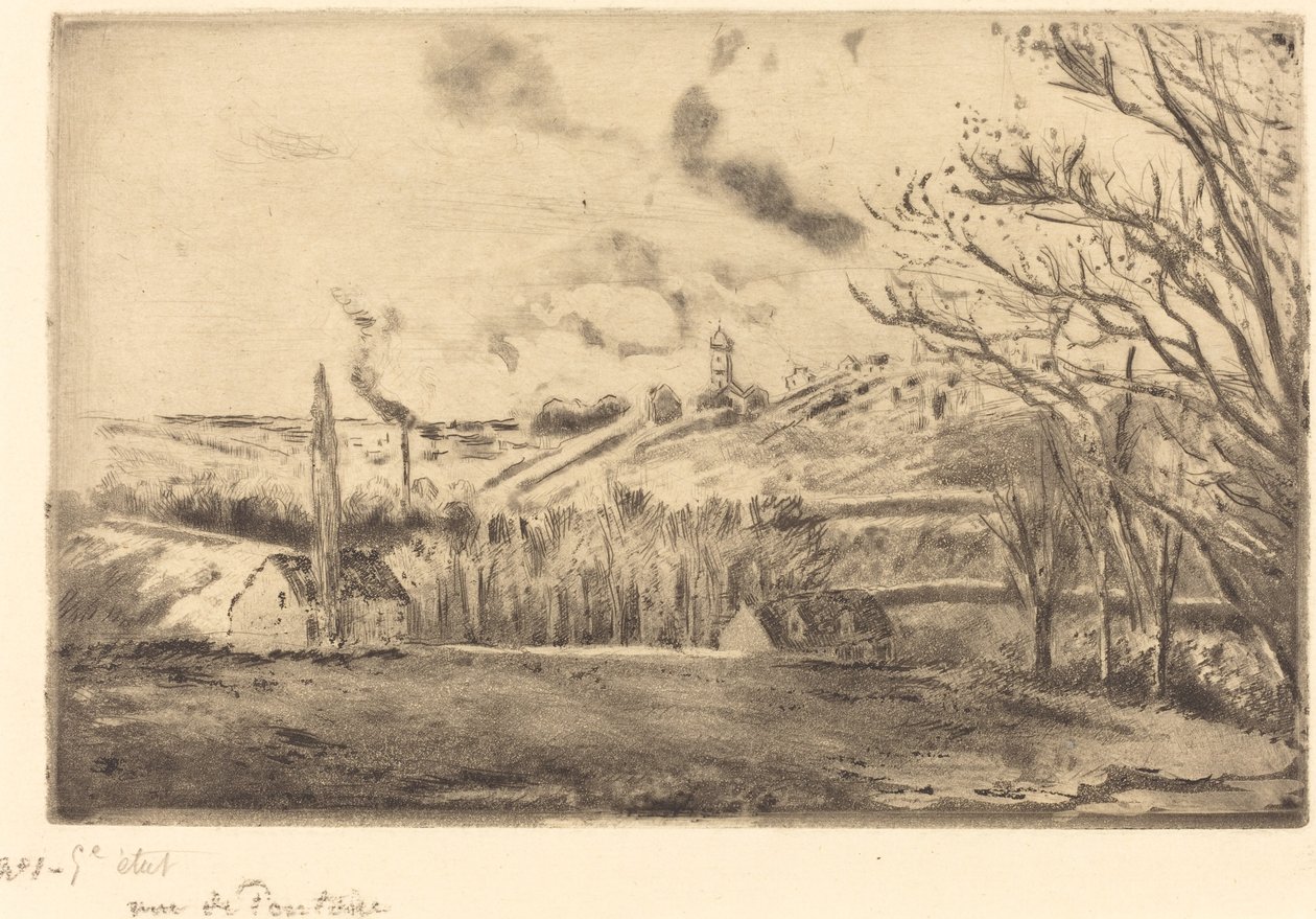 Näkymä Pontoiselle tekijältä Camille Pissarro