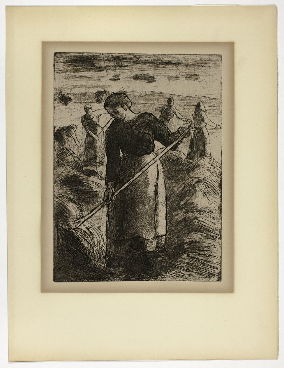 Nainen Heinäntekijä Éragnyssa tekijältä Camille Pissarro