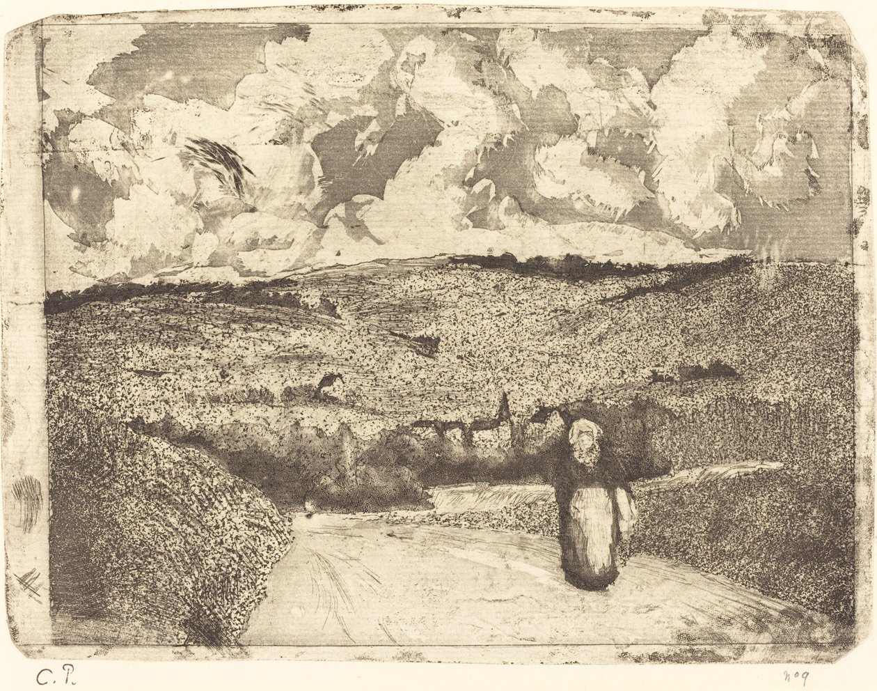 Nainen tiellä Nainen tiellä, 1879. tekijältä Camille Pissarro