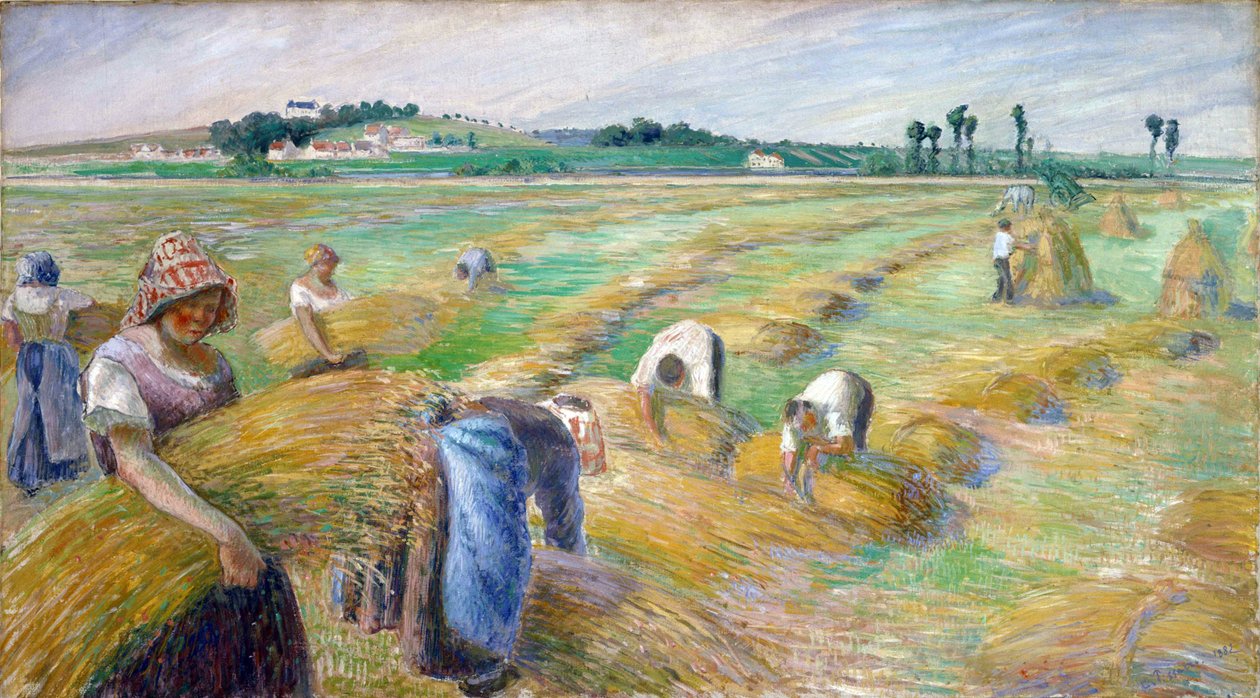 ""sato"" Camille Pissarron (1830-1903) maalaus, koko 70,3x126 cm 1882 National Museum of Western Art, Tokio tekijältä Camille Pissarro