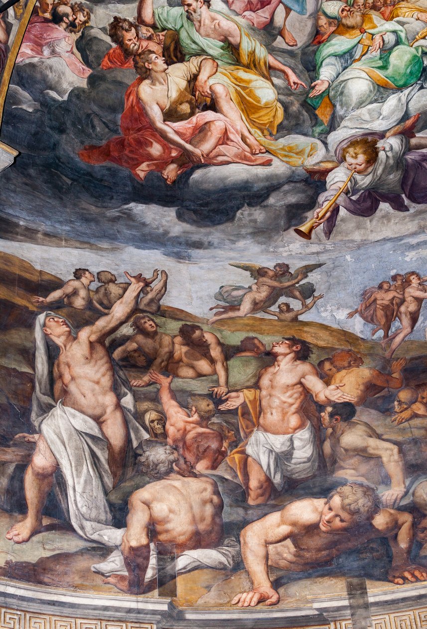 Viimeinen tuomio, yksityiskohta (fresko) tekijältä Camillo Procaccini