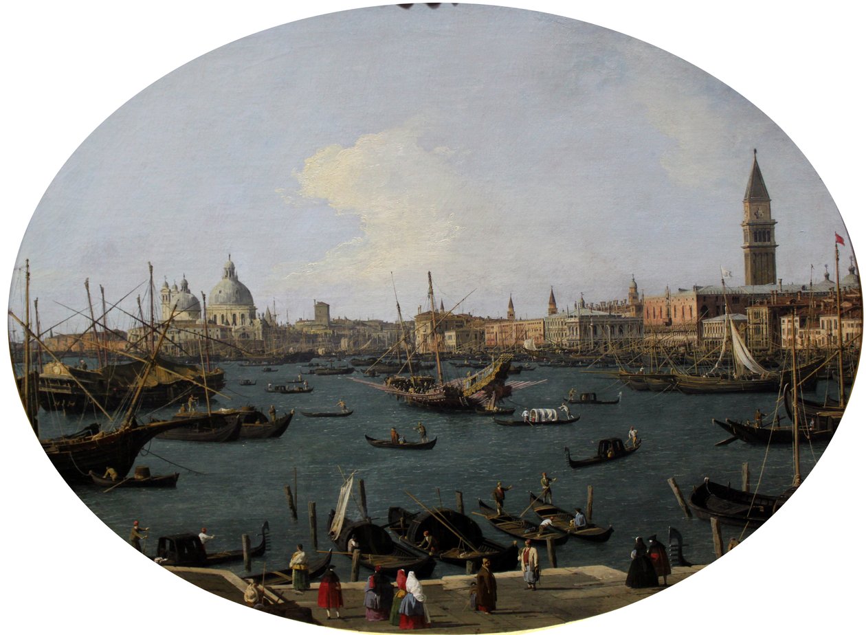 Ansicht des Bacino di San Marco Venedigissä tekijältä Giovanni Antonio Canal