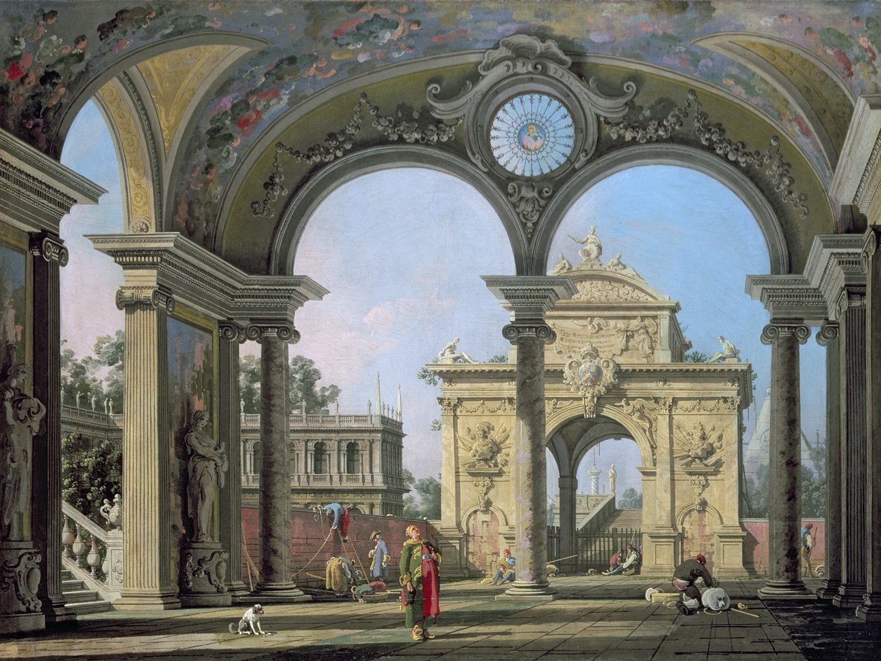 Riemukaaren capriccio koristeellisesta holvikaaresta nähtynä, n. 1750 tekijältä Giovanni Antonio Canal