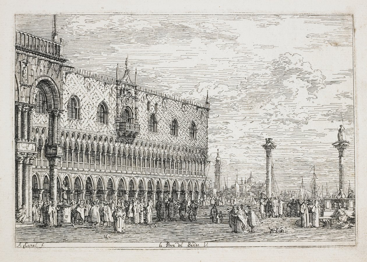 La Piera del Bando (Julistuskivi, Venetsia), 1740-1745 tekijältä Giovanni Antonio Canal