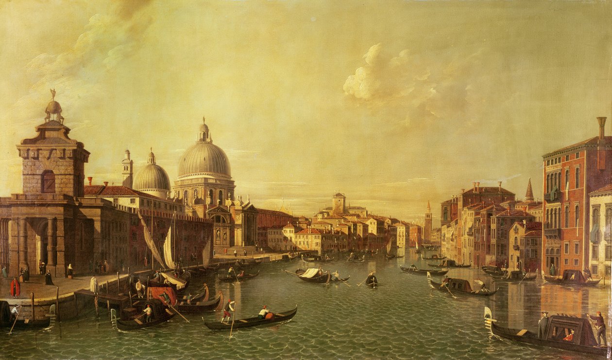 La Saluten kirkko ja Canal Grande tekijältä Giovanni Antonio Canal