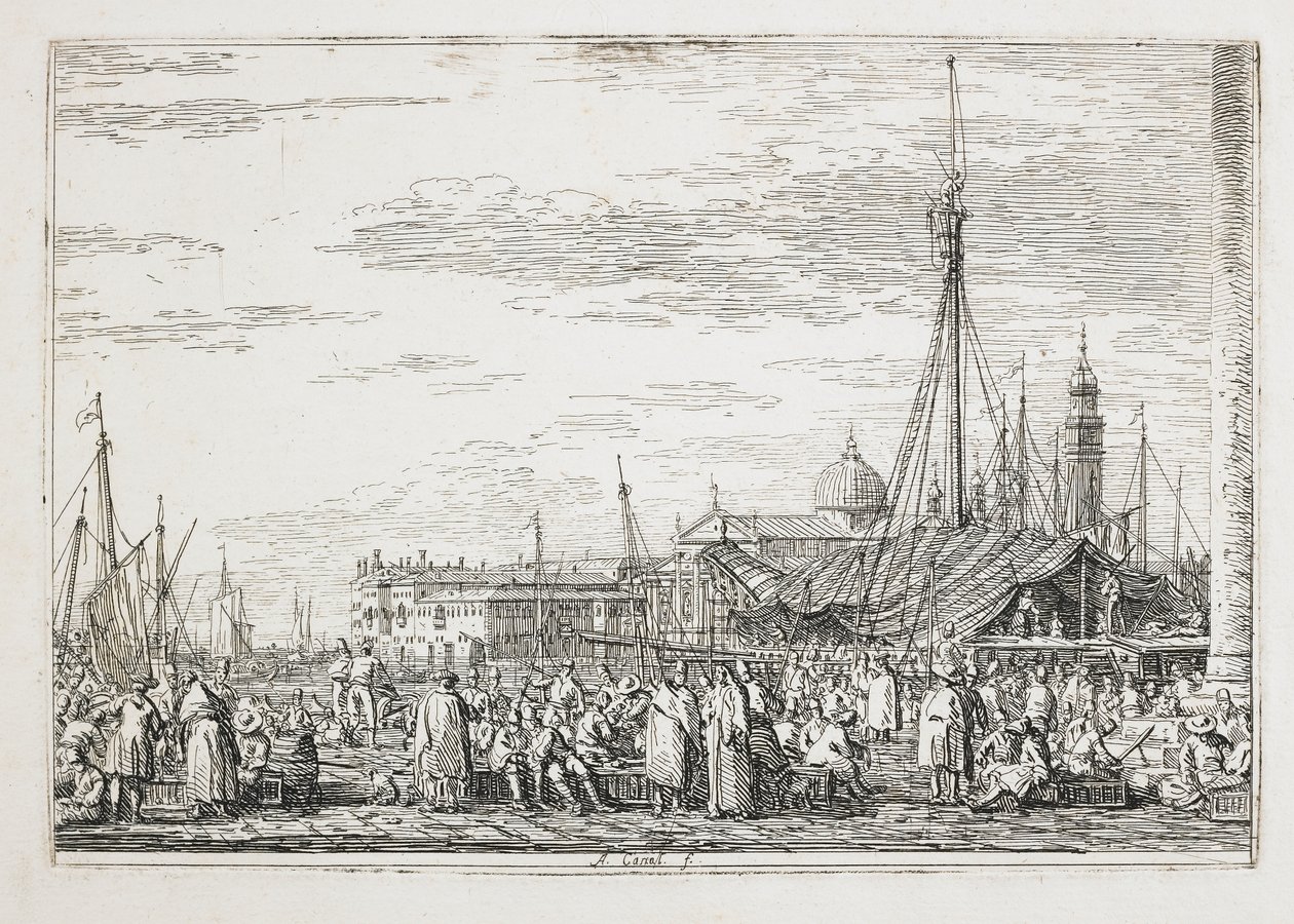 Molon markkinat, 1740-1745 tekijältä Giovanni Antonio Canal