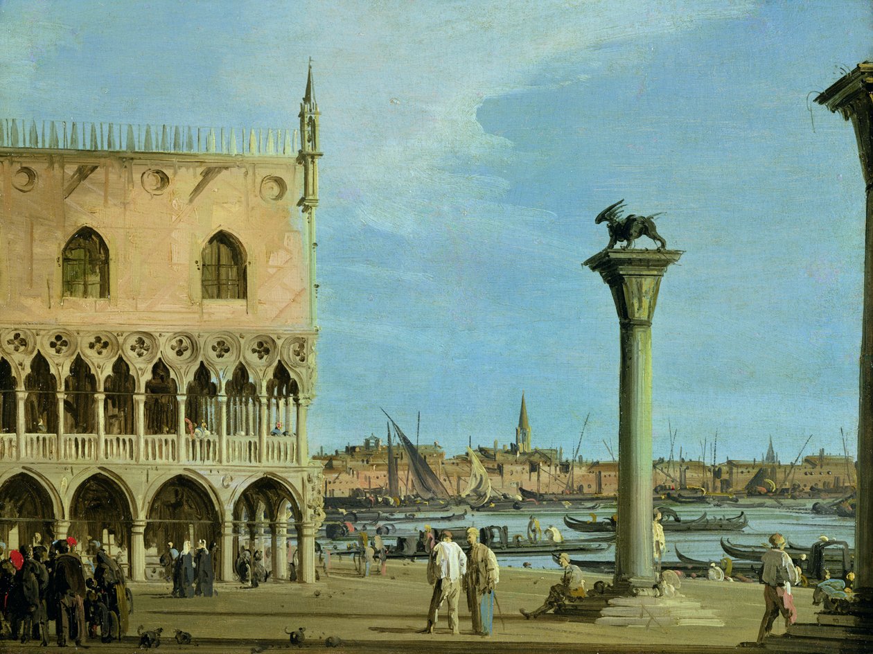 Piazzetta di San Marco etelään päin, Venetsia tekijältä Giovanni Antonio Canal