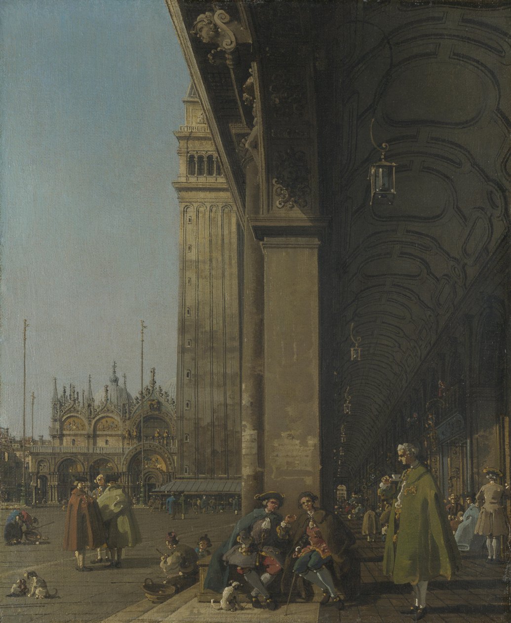 Venetsia, Piazza San Marco ja Procuratie Nuoven pylväikkö tekijältä Giovanni Antonio Canal