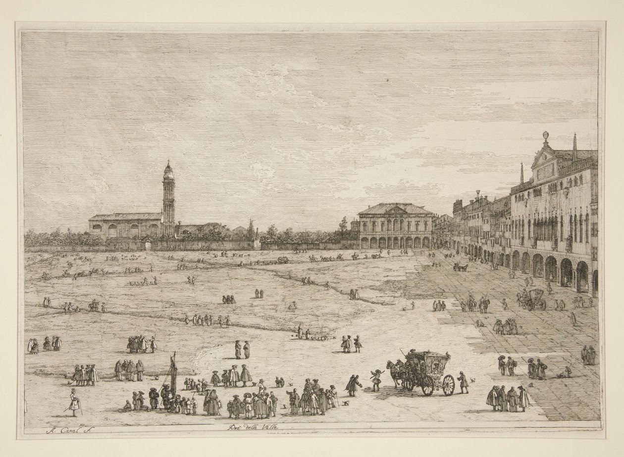 PR? della Valle, sarjasta Vedute (Views) tekijältä Canaletto (Giovanni Antonio Canal)