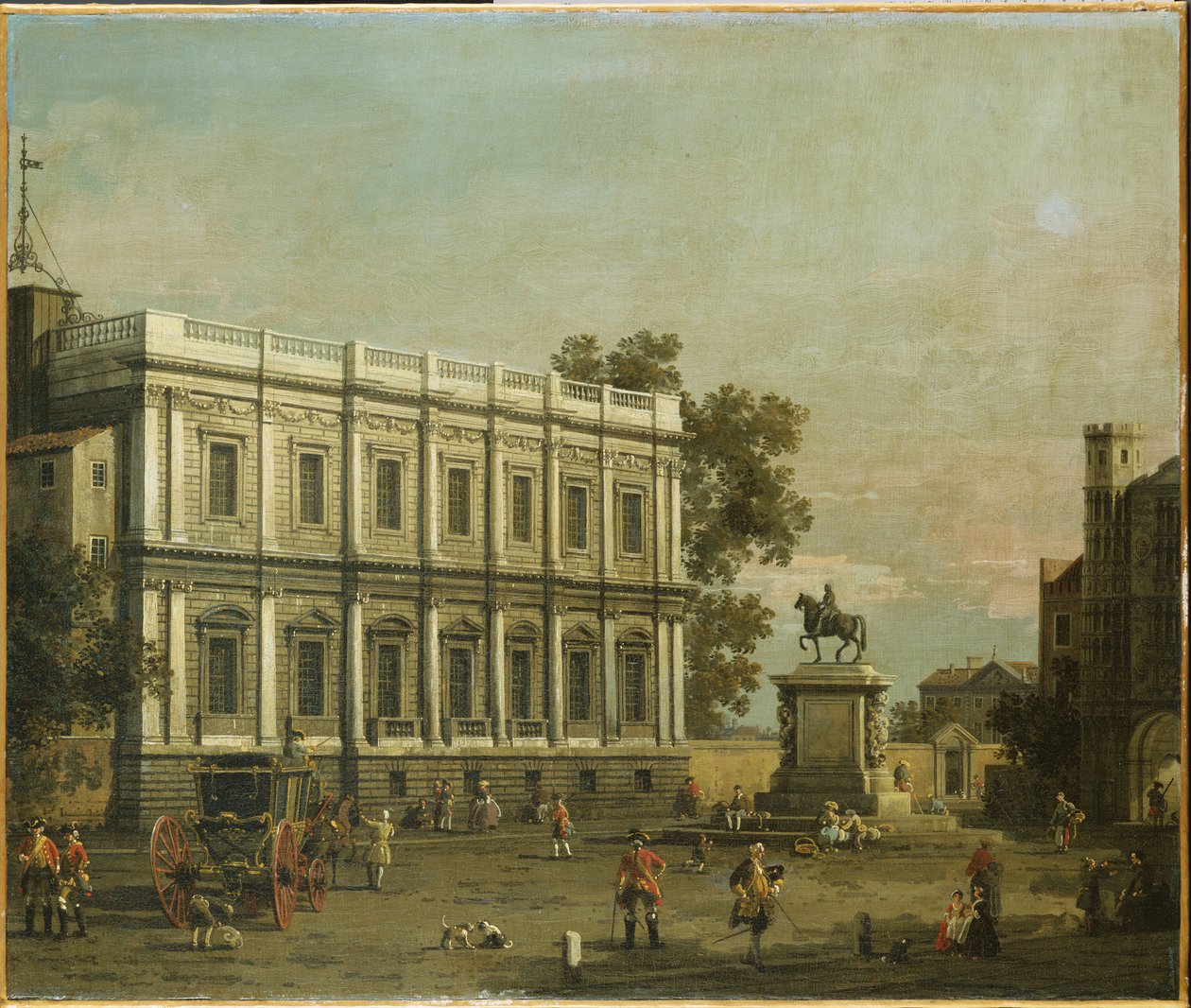 A Capriccio of Buildings in Whitehall, n. 1754 tekijältä Giovanni Antonio Canal
