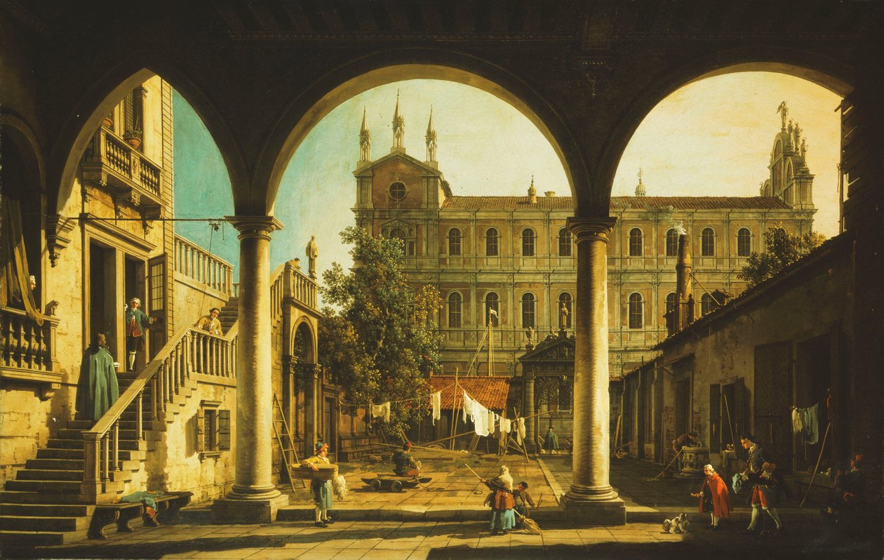 Venetsian Scuola di San Marcon capriccio, Palazzo Grifalconi-Loredanista, tekijältä Giovanni Antonio Canal
